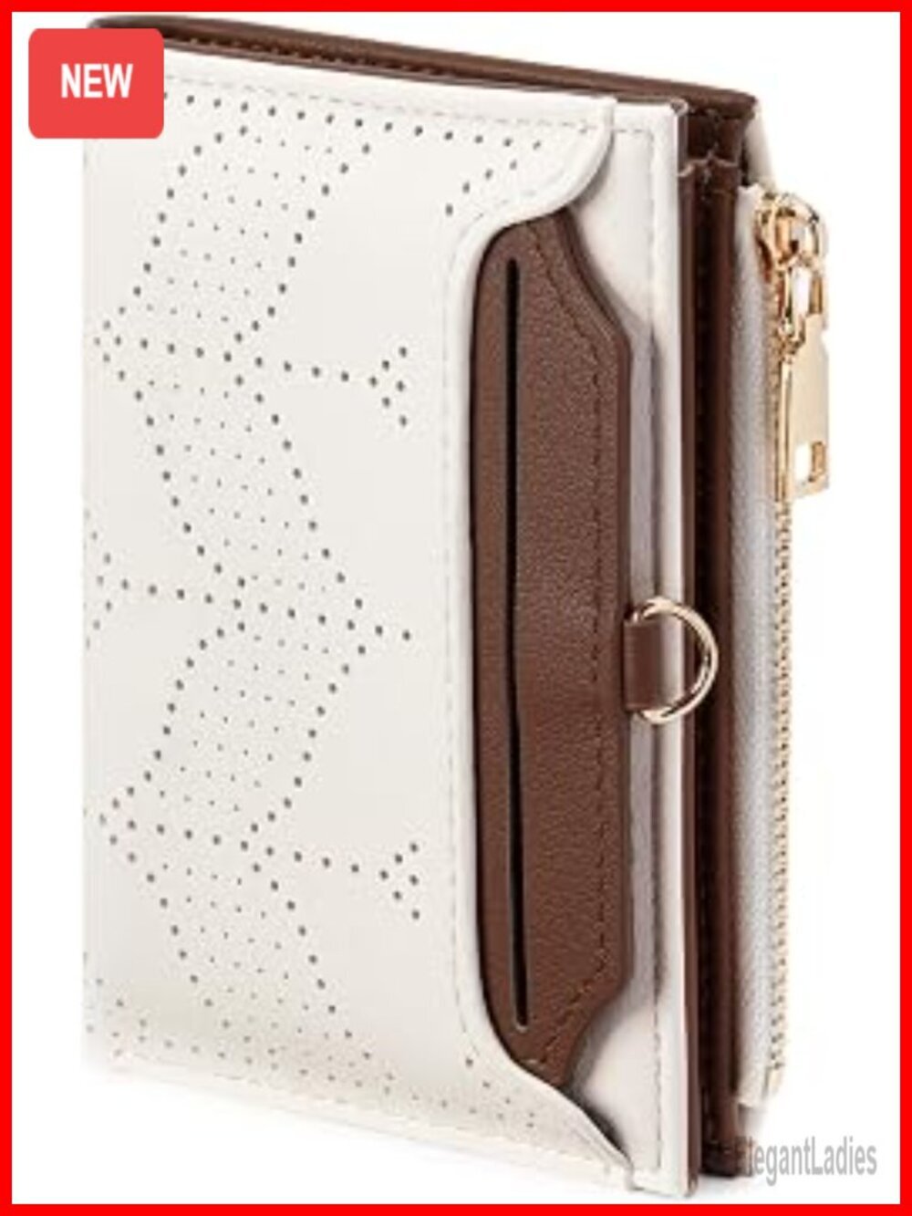 Small Bifold RFID Wallet Women Compact Vegan Leather Card Holder